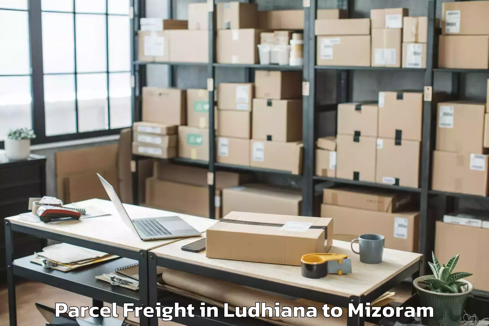 Leading Ludhiana to Lawngtlai Parcel Freight Provider